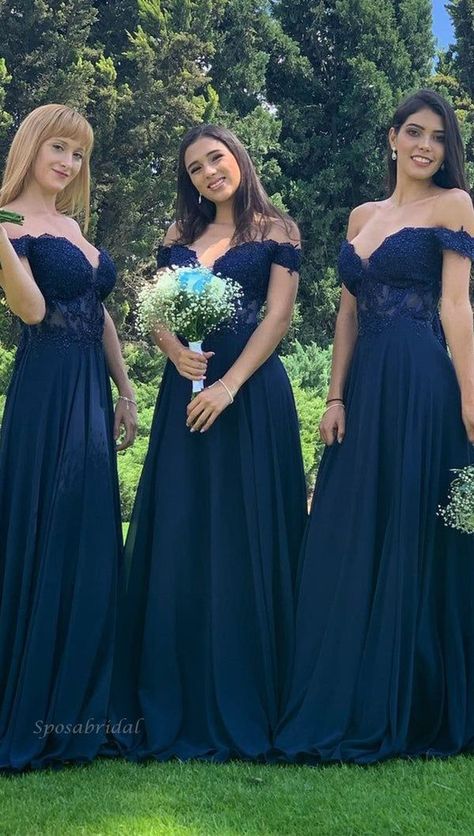 Off-Shoulder Navy Blue Lace Top Sweetheart A-Line Long Bridesmaid Dress, BD3240 #bridesmaiddress #maidofhonordress #bridesmaiddresses #2022bridesmaiddress #2022bridesmaiddresses #2022wedding #maidofhonoroutfit #maidofhonordresses #weddingguestdresses #weddingguestoutfit #bestbridesmaiddresses #mismatchedbridesmaiddresses #popularbridesmaiddresses Long Navy Blue Bridesmaid Dresses, Brides Maid Dresses Blue, Midnight Blue Bridesmaid Dresses, Dark Blue Bridesmaid Dresses, Midnight Blue Wedding, Flower Girl Dresses Navy, Royal Blue Bridesmaids, Purple Flower Girl Dress, Navy Blue Bridesmaids