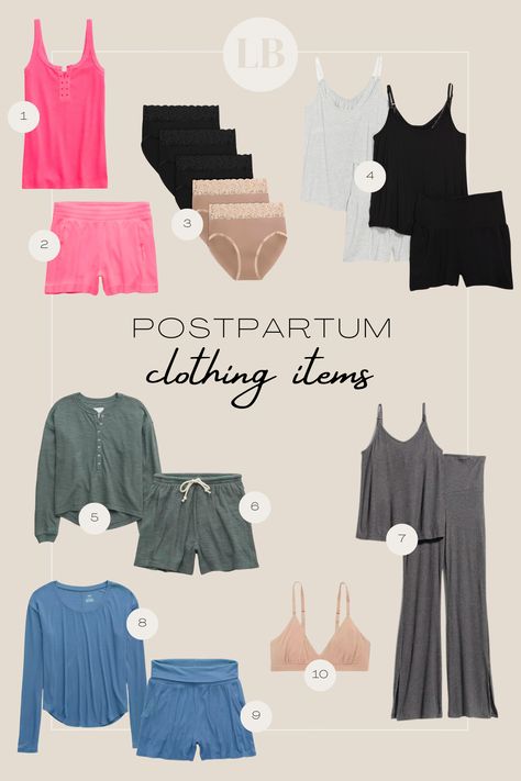 Clothing I’ve Bought For Postpartum Recovery – Lauren Bown New Mom Going Home Outfit, What To Wear To Hospital For Labor, Post Birth Outfit, Post Partum Outfits Nursing, Spring Postpartum Outfits, Coming Home Outfit For Mom After Birth, Summer Postpartum Outfits, Postpartum Capsule Wardrobe, Birth Essentials