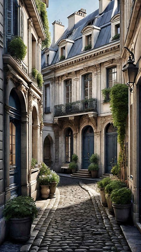 French Buildings Aesthetic, Old French Architecture, Buildings Aesthetic, French Buildings, Building Aesthetic, Sims 4 House Building, French Architecture, House Building, Sims 4 Houses