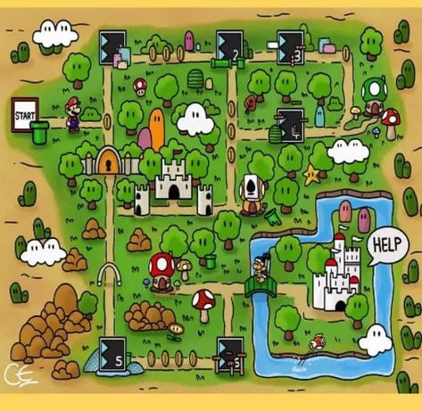 Credits to the artist Paper Mario Color Splash, Yoshi Costume, Mario Princess Peach, Mario Video Game, David Ogilvy, Fantasy Map Making, Mario And Princess Peach, Adobe Illustrator Design, Plantas Vs Zombies