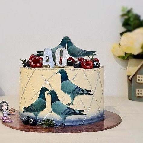 Cake design for pigeon enthusiasts Pigeon, Homemade Cakes, Cake, Design