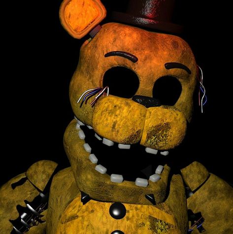 Golden Freddy Withered Golden Freddy, Fnaf Golden Freddy, Freddy 2, Golden Freddy, Freddy 3, Fnaf Freddy, Fnaf Wallpapers, Fnaf 1, Freddy Fazbear