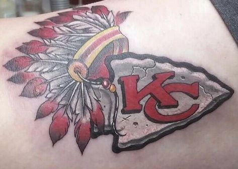 Kansas City Chiefs Tattoo, Chiefs Tattoo, City Tattoo, Chiefs Logo, Kansas City Chiefs Football, Chiefs Football, Kc Chiefs, Wolf Tattoos, Tattoo Design Drawings