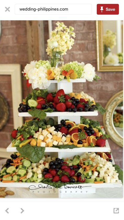 Fruit Display Wedding, Buffet Wedding Reception, Holiday Catering, Wedding Food Stations, Cheese Display, Bar Buffet, Wedding Philippines, Wedding Appetizers, Dessert Bar Wedding