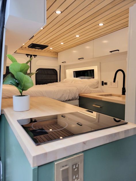 Adventure Van — Noma: Luxury Camper Van Rentals - Seattle Modern Camper Van Interior, Van Interior Design Ideas, Luxury Camper Van Interior, Luxury Caravan Interior, Modern Van Life, Pop Top Caravan Renovation, Camper Vans Interiors, Van Life Aesthetic Interior, Van Living Interior