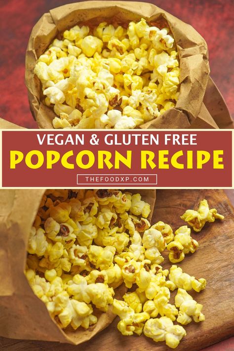 Image of a Vegan & Gluten-Free Popcorn Recipe served in a white bowl. The popcorn is lightly seasoned with a hint of herbs and nutritional yeast, giving it a cheesy, savory flavor without any dairy. A small bowl of nutritional yeast and a pinch of sea salt are placed nearby, highlighting the simple, plant-based ingredients of this crunchy and satisfying snack. Vegan Popcorn Seasoning, Vegan Popcorn, Gluten Free Popcorn, Brunch Party Recipes, Cheddar Popcorn, Movie Theater Popcorn, Free Popcorn, Movie Popcorn, Vegan Snack Recipes