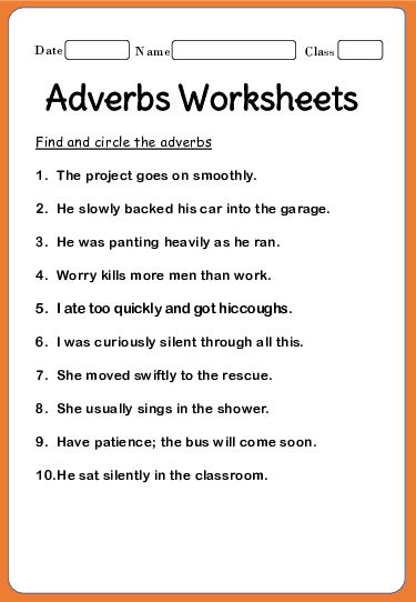 Worksheet For 2nd Grade, Worksheets For 2nd Grade, Worksheet For Class 2, Adverbs Worksheet, Grammar Sentences, Teach English To Kids, English Grammar For Kids, Worksheets For Grade 3, Grammar For Kids