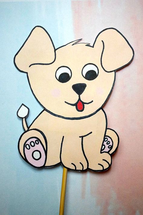 We have an adorable dog puppet craft today!  We made this one super easy and fun by giving you a printable template and video directions!  The best part is, for this dog puppet you probably Easy Creative Crafts, Thanksgiving Paper Crafts, Animal Art And Craft, Drama Games For Kids, Diy Animal Crafts, Easy Paper Origami, Aesthetic Craft Ideas, Dog Hand Puppet, Puppy Quilt