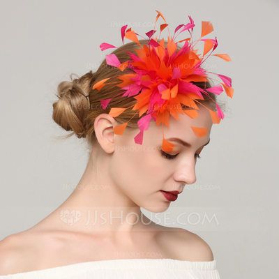 [£16.00] Ladies' Special Feather With Feather Fascinators/Kentucky Derby Hats Tea Party Hats For Women, Diy Fascinator, Women Tea Party, Derby Fascinator, Special Event Dresses, Hats Women, Feather Wedding, Tea Party Hats, Wedding Fascinators