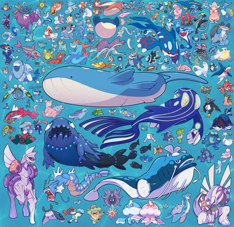 Pokemon Dex, Pokemon Z, Pokemon Scarlet And Violet, Kartu Pokemon, Pokémon Heroes, Water Type Pokemon, Sea Drawing, Pokemon Scarlet, Giant Fish