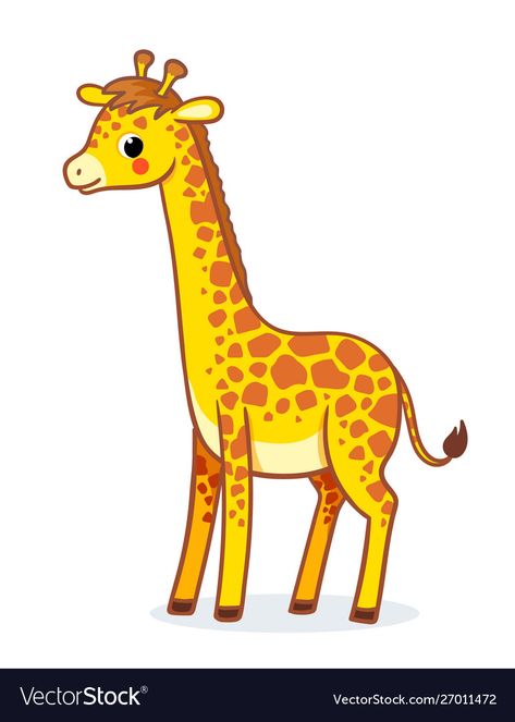 Body Parts For Kids, Animal Baby Room, Giraffe Illustration, Baby Animal Drawings, Animal Templates, Cartoon Giraffe, Cute Vector, Zoo Babies, Baby Painting