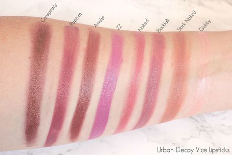 Urban Decay Vice Lipstick Swatches Urban Decay Vice Lipstick Swatches, Urban Decay Backtalk Lipstick, Urban Decay Lipstick Swatches, Urban Decay Lipstick, Lipstick Tattoos, Urban Decay Vice Lipstick, Dark Lipstick, Natural Lipstick, Lipstick Swatches