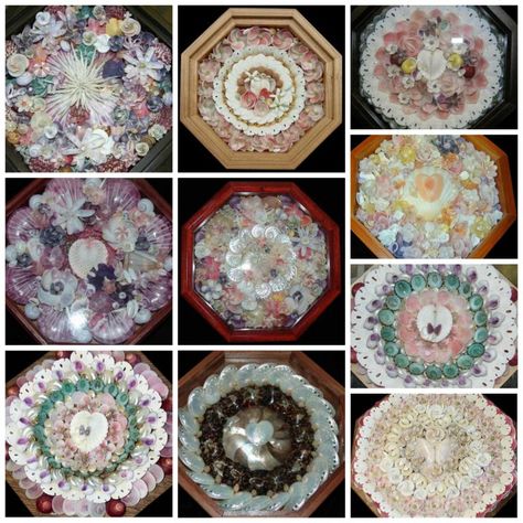 Seashell Art Diy, Sailors Valentine, Seashell Art, Beach Crafts, Seashell Crafts, Shell Art, Shell Crafts, Valentines Diy, Flower Making