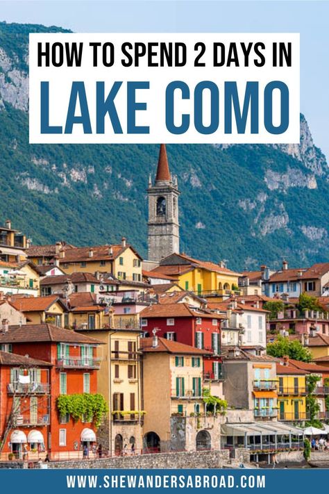 This detailed 2 days in Lake Como itinerary is designed to show you how to see the best of Lake Como in just a weekend. Free interactive map included! | Lake Como travel tips | Lake Como travel guide | Lake Como itinerary | Best things to do in Lake Como Italy | What to do in Lake Como | 2 day Lake Como itinerary | Lake Como 2 day itinerary | Lake Como aesthetics | Best places to visit in Lake Como Italy photography | Lake Como Bellagio Varenna | Weekend in Lake Como Italy Lake Como 2 Day Itinerary, Things To Do In Lake Como Italy, Milan In Winter, Lake Como Itinerary, Lake Como Bellagio, Lake Como Travel, Bellagio Italy, Lake Como Villas, Italy Trip Planning