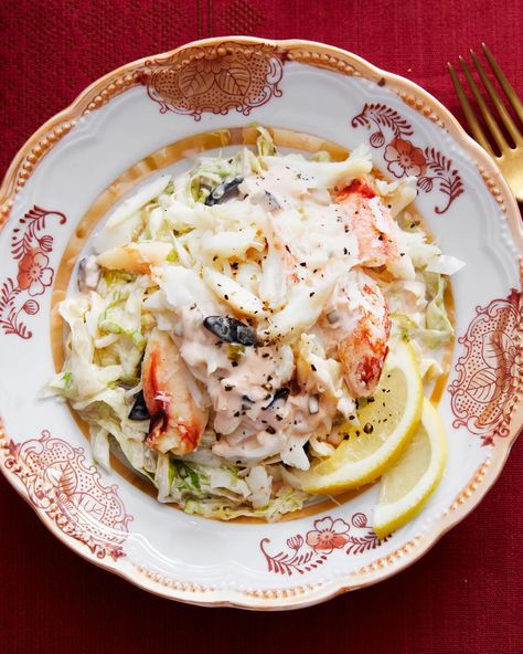 Crab Louie Recipe | Saveur Louie Salad Recipe, Crab Louie Recipe, Crab Louie Salad, Crab Louie, Clams Casino, German Potato Salad, Olive Relish, King Crab, Dinner At Home