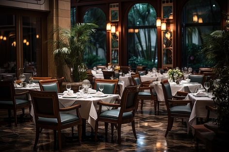 Elegant restaurant interior with green plants and large windows | Premium AI-generated image Elegant Restaurants, Design Restaurant, Free Business Card Mockup, Event Food, Business Card Maker, Flyer Maker, Poster Invitation, Presentation Template Free, Poster Maker