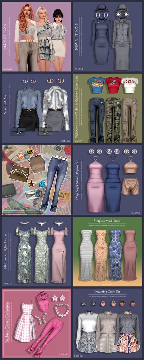 💖 CC LIST FOR JUNE 2023 | RIMINGS Sims 4 Woman Cc Patreon, The Sim4 Cc Clothes Female, Sims 4 Outfit Collection, Sims 4 Cc Rimings Clothes, Sims 4 Cc Clothes Female Outfits, Sims 4 Cc Women Patreon, Rimmings Sims4, Sims 4 Cc Skin Clothes, Cc List Sims 4