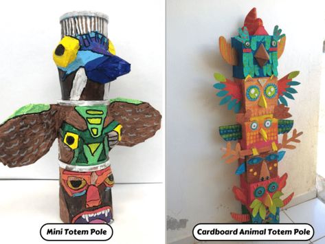 21 Teachable Totem Pole Activities - Teaching Expertise Totem Poles Art Project For Kids, Totem Poles Diy, Totem Pole Ideas, Totem Poles For Kids, Totem Pole Project, Totum Pole, Totem Pole Craft, Indian Totem Pole, Native American Totem Poles