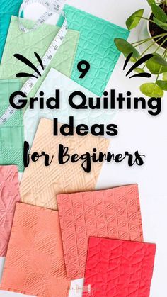 Easy Free Motion Quilting Designs, Block Quilting Designs, Grid Quilting, Hand Quilting Technique, Easy Quilting Design, Quilting Stitch Patterns, Walking Foot Quilting, Free Motion Designs, Sewing Machine Quilting