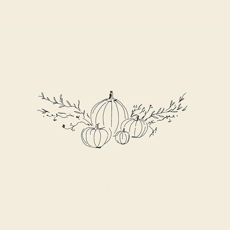 Pumpkin And Flowers Drawing, Pumpkin Seed Tattoo, Pumpkin Tattoo With Flowers, Halloween Inspired Tattoos Simple, Dainty Pumpkin Tattoo, Pumpkin Tattoos For Women, Fine Line Pumpkin Tattoo, Pumpkin Vine Tattoo, Simple Pumpkin Tattoo