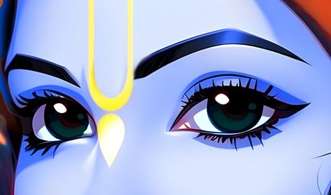 Radha Krishna Eyes Drawing, Lord Krishna Eyes, Krishna Eyes Painting, Krishna Eyes, Baby Reflexology, Shri Jagannath, Ancient History Facts, Prettiest Girl, Concept Art Tutorial