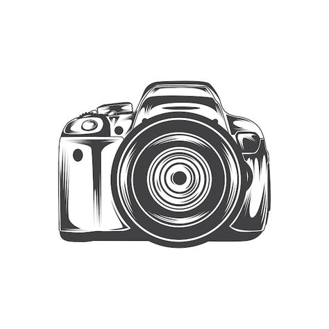 Retro dslr camera vector stock illustrat... | Premium Vector #Freepik #vector #dslr #dslr-camera #camera #camera-lens Logo Fotografia, Camera Vector, Flower Icons, Team T Shirts, Vector Drawing, Drawing Videos, Video Camera, Vector Stock, Dslr Camera