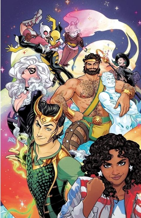 Russel Dauterman, Hercules Marvel, Russell Dauterman, Terror Art, America Chavez, Lady Loki, Marvel Xmen, Comic Book Artwork, Uncanny X-men