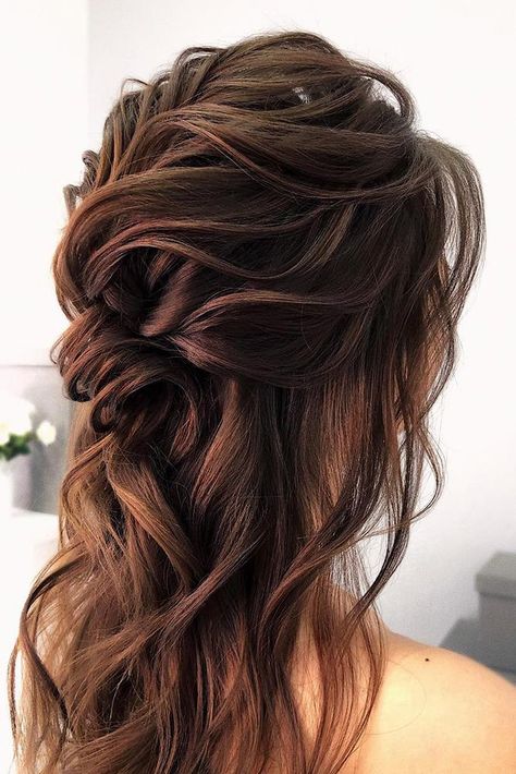 Half Up Wedding Hair, Wedding Hair Half, Hair Half Up, Beach Wedding Hair, Hair Extensions Best, Best Wedding Hairstyles, Long Hair Wedding Styles, Long Dark Hair, Trendy Wedding Hairstyles