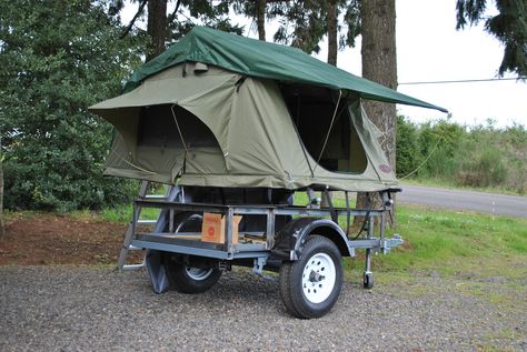 Homemade Camping Trailers | Announcing the Utilitarian | Compact Camping Concepts Diy Tent Camping, Utility Trailer Camper, Camping Trailer Diy, Trailer Tent, Expedition Trailer, Adventure Trailers, Build Projects, Overland Trailer, Camping Trailers