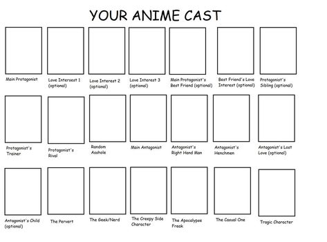 Anime Character Template, Give Me 6 Characters, Anime Challenge, Draw Challenge, Characters To Draw, Anime Template, Alignment Charts, Challenge Template, Alignment Chart