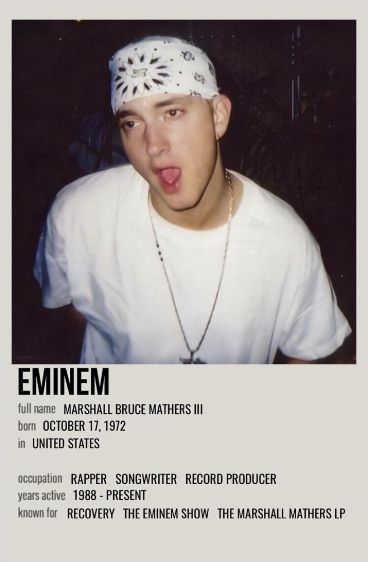 Emenim Wallpaper Aesthetic, The Marshall Mathers Lp, Eminem Poster, 6 Feet Under, 90s Rappers Aesthetic, Eminem Funny, The Slim Shady, The Eminem Show, 90s Rappers