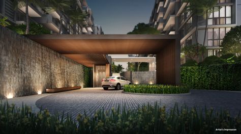 Drop Off Design, Condominium Entrance, Residential Entrance, Home Real Estate, Entrance Gates Design, Hotel Entrance, Entrance Design, New Condo, Smart Home Technology