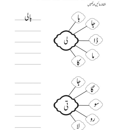 Urdu Worksheets For Kg, Urdu Poems For Kids, Urdu Alphabet, Urdu Worksheet, Writing Practice For Kids, Urdu Grammar, Urdu Writing, Urdu Worksheets, Easy Math Worksheets