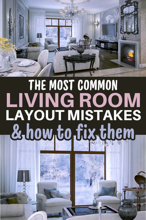 The most common living room layout mistakes & how to fix them Common Living Room, White Sofa Set, Mismatched Furniture, Comfortable Living Room, Living Room Layout, Classy Home, Interior Decorating Tips, Open Concept Living Room, Separate Living Room