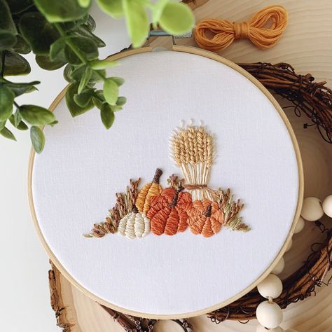 Harvest Embroidery Pattern Fall Hand Embroidery Fall - Etsy Fall Hand Embroidery, Embroidery Pumpkin, Embroidery Fall, Autumn Embroidery, Fall Embroidery, Fall Embroidery Designs, Diy Embroidery Patterns, Halloween Embroidery, Hand Embroidery Projects