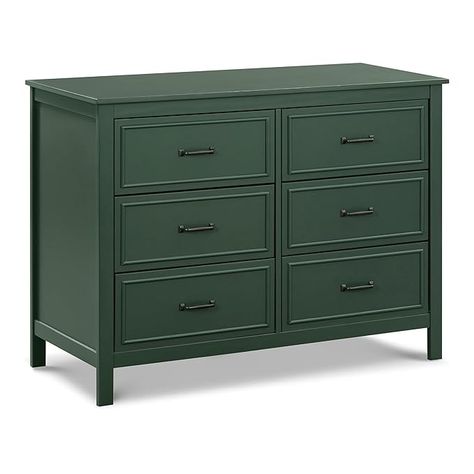 Amazon.com: DaVinci, Charlie 6-Drawer Double Dresser in Forest Green : Home & Kitchen Matching Dressers, Green Dresser, Changing Table Dresser, 3 Drawer Dresser, Kids Dressers, Changing Station, Beanie Crochet, Nursery Furniture Sets, Double Dresser