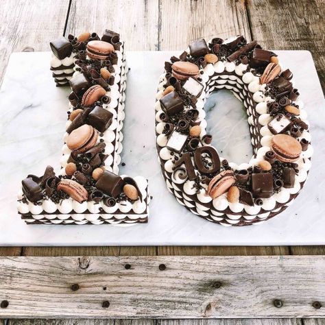 How to make a Chocolate Icebox Number Cake | Simple Bites 10 Number Cake, Mocha Pie, Chess Cake, Cookie Shapes, Cake Number, Number Birthday Cakes, Cookies From Scratch, Chocolate Covered Marshmallows, Cake Simple