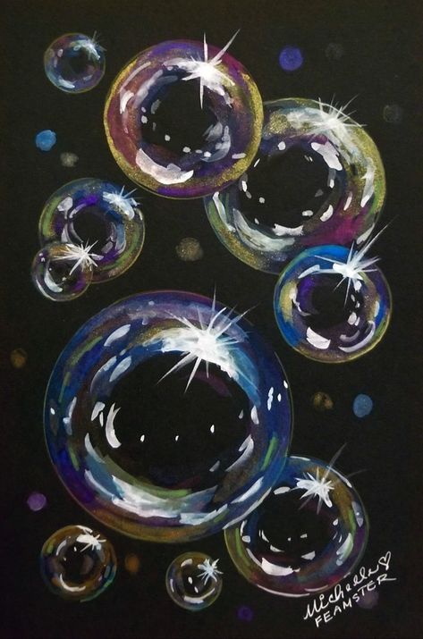 Bubble Drawing, Saturn Return, Black Canvas Paintings, Bubble Painting, Black Paper Drawing, Diy Home Decor Crafts, Graffiti Style Art, Home Decor On A Budget, Home Decor Crafts