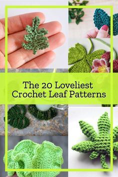 Crochet Leaf Free Pattern, Crochet Plants, Crochet Garden, Crochet Leaf, Crochet Leaf Patterns, Crochet Flowers Free Pattern, Crochet Motif Patterns, Leaf Patterns, Crochet Leaves