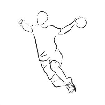 Drawing White Background, Handball Players, White Drawing, Black And White Drawing, Shoe Art, Drawing Ideas, Premium Vector, Graphic Resources, White Background