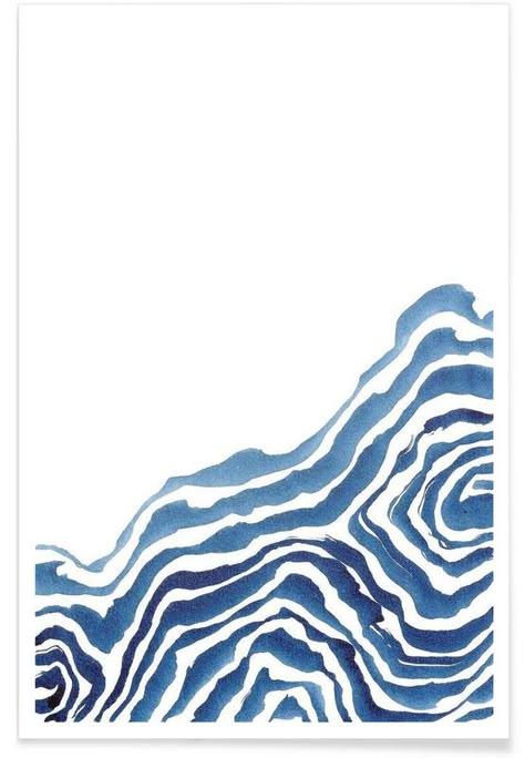 Wave I as Premium Poster by Kristen Polsinelli | JUNIQE Wave Drawing, Idee Cricut, Wave Illustration, Wave Poster, Wave Painting, Art Prints Online, Wave Art, Wave Print, Collage Wall