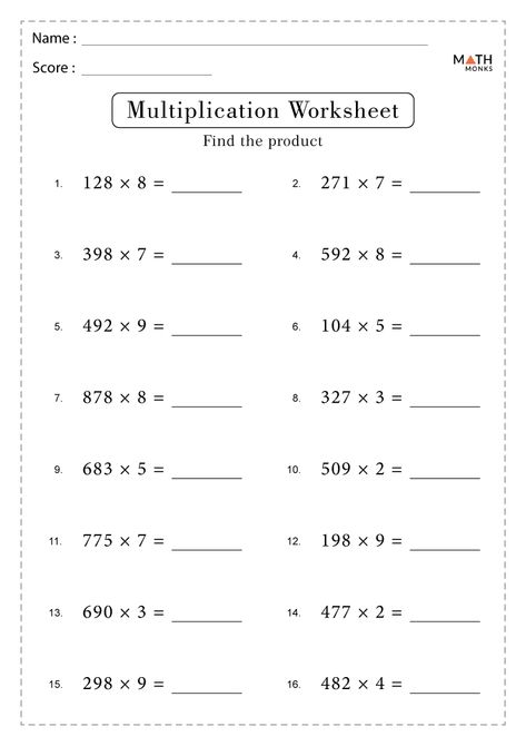 5th Grade Multiplication Worksheets with Answer Key Grade 5 Multiplication Worksheets, 5th Class Maths Worksheets, Math 4th Grade Worksheets, Third Grade Multiplication Worksheets, 4th Grade Crafts, 4th Grade Multiplication Worksheets, 5th Grade Math Worksheets, 4th Grade Multiplication, Grade 5 Math Worksheets