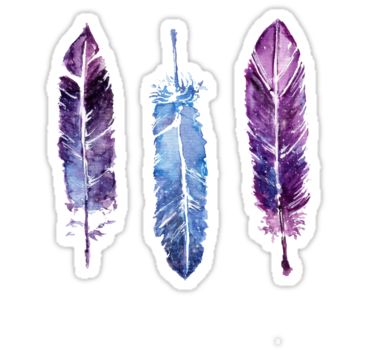 Scrap Stickers, Purple Stickers, Feather Stickers, Feather Artwork, Stickers Ideas, Redbubble Stickers, Wedding Cards Handmade, Purple Feather, Feather Crafts