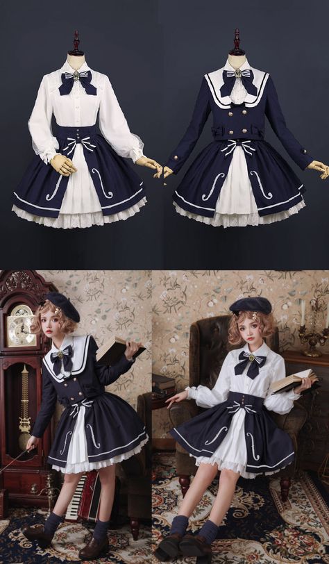 Violin Outfit, Shopping Link, Lolita Outfits, Kawaii Fashion Outfits, Kawaii Clothes, Indie Brands, Japan Fashion, Lolita Dress, Gothic Lolita