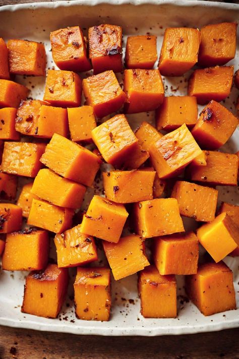 How to Roast Butternut Squash Cubes Recipe  Ingredients  - 1 medium butternut squash - 2 tablespoons olive oil - 1/2 teaspoon salt - 1/4 teaspoon black pepper - Optional: 1 teaspoon garlic powder or 1 teaspoon paprika for added flavor  Full Cooking Instructions on... How To Cook Cubed Butternut Squash, Roasting Butternut Squash Cubes, Roasted Cubed Butternut Squash, Butternut Squash Cubes Recipes, Cubed Squash Recipes, Oven Roasted Butternut Squash Cubes, Frozen Cubed Butternut Squash Recipes, Cubed Butternut Squash Recipes, Butternut Squash Oven