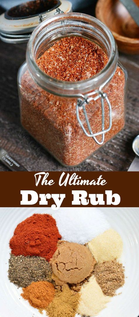 The Ultimate Dry Rub recipe. This is a great Dry Rub for ribs, for chicken, brisket, chicken wings, and more. Use this dry rub on any meat that you’re grilling, smoking, or cooking in the oven. #meats #spices #dryrub #spicemix #grilling #bakedmeats Rib Rubs For Smoker, Rub For Pork Ribs, Yoder Smoker, Brisket Dry Rub, Rub For Ribs, Rib Rub Recipe, Bbq Rub Recipe, Dry Rub For Chicken, Dry Rub For Ribs