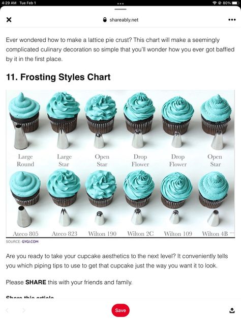 Blue Decorated Cupcakes, Wilton Cupcake Tips, How To Make Cupcake Cake, Simple Buttercream Cupcake Designs, Frosted Cupcakes Designs, Cupcakes Buttercream Decoration, How To Make Cute Cupcakes, Cool Cupcake Frosting Designs, Icing Tips For Cakes