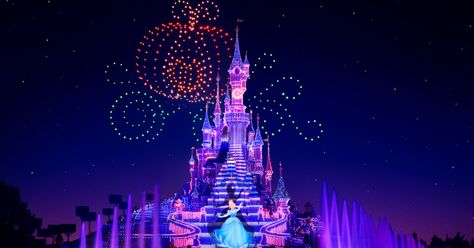 Nightly drone show makes debut at Disneyland Paris https://www.travelweekly.co.uk/news/tourism/nightly-drone-show-makes-debut-at-disneyland-paris Drone Show, Disney Tourist Blog, Sleeping Beauty Castle, Disneyland Hotel, Bastille Day, Film Disney, Walt Disney Animation, Walt Disney Animation Studios, Disneyland Park