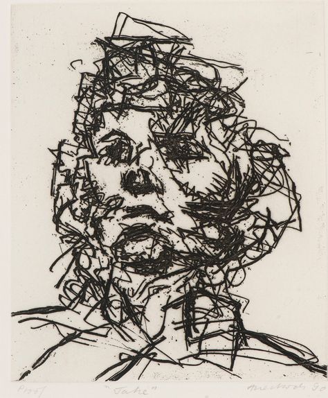 Jake, print, etching, printed on Somerset white paper, artist's proof outside the published edition of 50. © Frank Auerbach, courtesy Marlborough Fine Art. Jake Auerbach (b. 1958) is a producer and documentary filmmaker, whose work includes a series on contemporary artists such as Paula Rego, Allen Jones, Lucian Freud and his father Frank Auerbach. Click the image for more information and a bigger image. Gerhard Richter Abstract, Frank Auerbach, Alevel Art, New York Graffiti, Working Drawing, Sound Art, Ink Drawings, A Level Art, Graffiti Artist