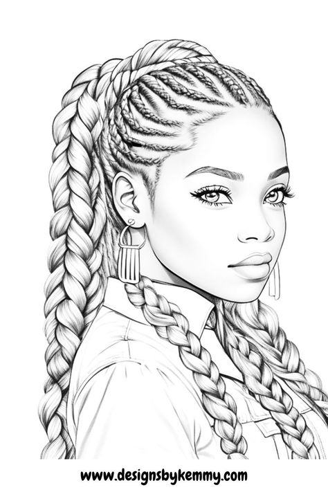 Unleash your creativity! Click the link above for amazing coloring pages and start coloring now! 😃🤪😺 Coloring Pictures Of People, How To Draw African American Hair, Black Art Coloring Pages, African Girl Drawing, Magic Coloring Pages, Fashion Coloring Pages, Girl Coloring Pages, Girls Coloring Pages, Superhero Coloring Pages